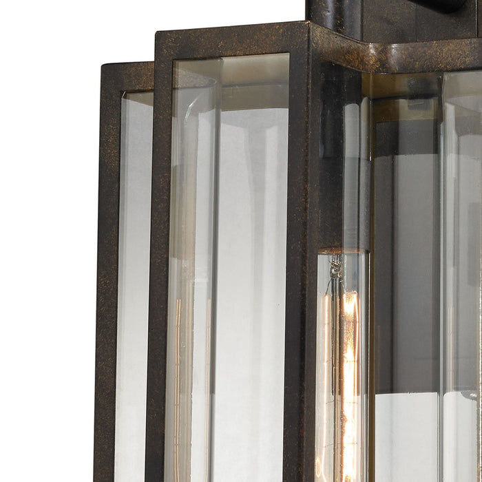 Atlas Lighting Bianca 20'' High 1Lt Outdoor Sconce, Bronze/Clear