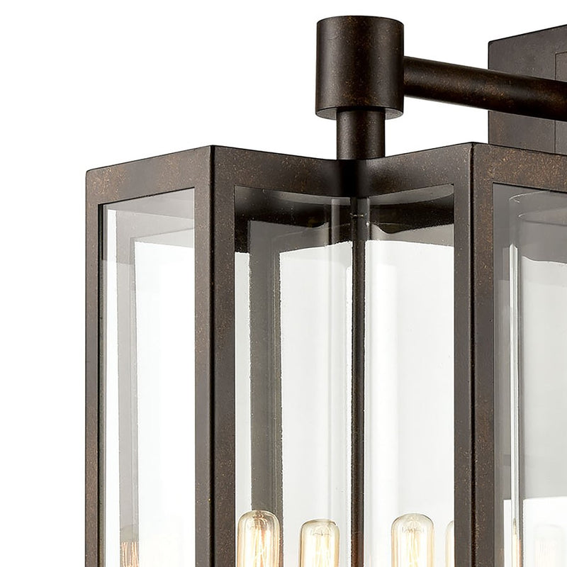 Atlas Lighting Bianca 25'' High 4Lt Outdoor Sconce, Bronze/Clear