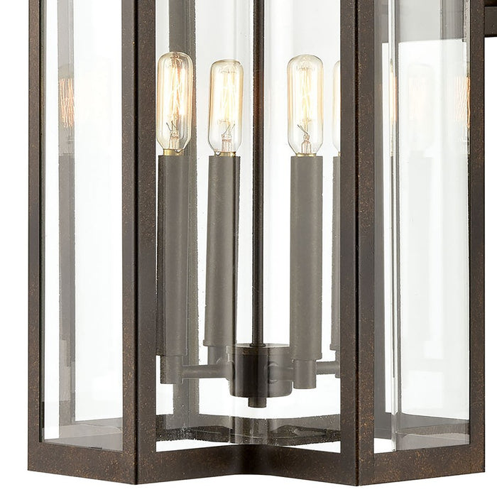 Atlas Lighting Bianca 25'' High 4Lt Outdoor Sconce, Bronze/Clear