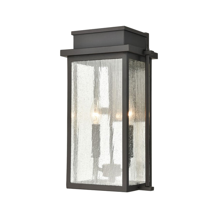 Atlas Lighting Braddock 17'' High 2Lt Outdoor Sconce, Bronze/Clear