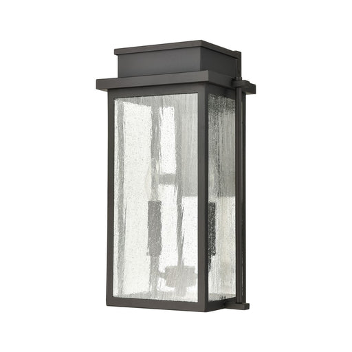 Atlas Lighting Braddock 17'' High 2Lt Outdoor Sconce, Bronze/Clear