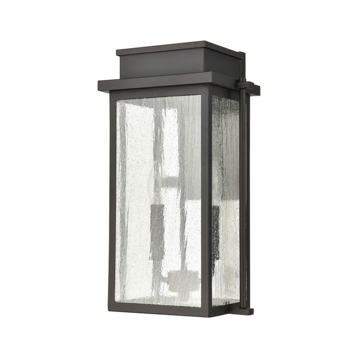 Atlas Lighting Braddock 17'' High 2Lt Outdoor Sconce, Bronze/Clear