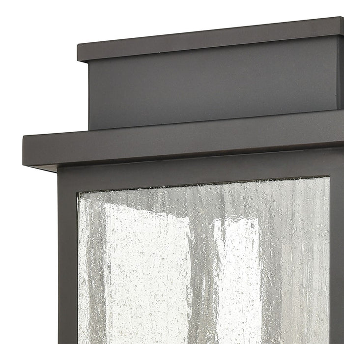 Atlas Lighting Braddock 17'' High 2Lt Outdoor Sconce, Bronze/Clear