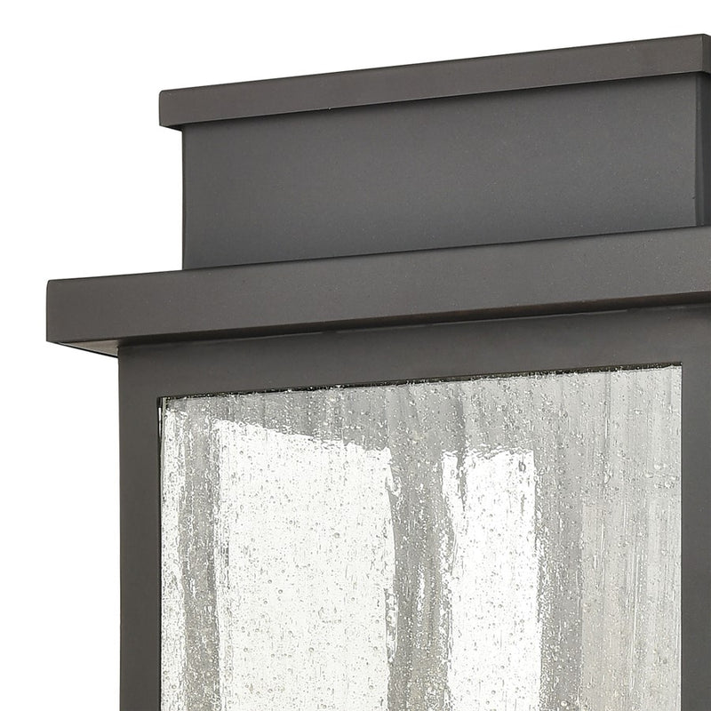Atlas Lighting Braddock 17in 2-Light Outdoor Sconce | Transitional Architectural Bronze and Clear Seeded Glass | Porch & Garage | Model OL11076-BZ