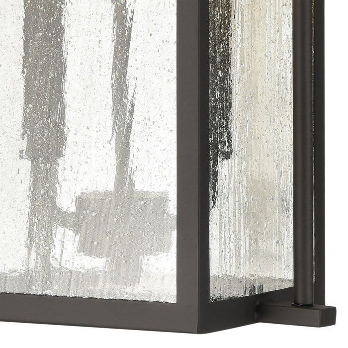 Atlas Lighting Braddock 17'' High 2Lt Outdoor Sconce, Bronze/Clear