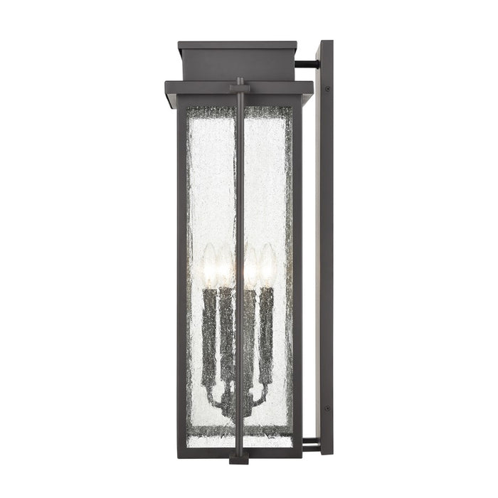 Atlas Lighting Braddock 25.75''H 4Lt Outdoor Sconce, Bronze/Clear