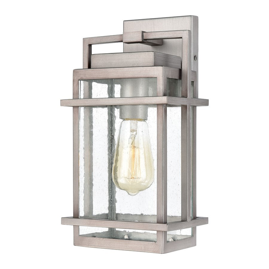 Atlas Lighting Breckenridge 14''H 1Lt Outdoor Sconce, Zinc/Clear - OL11078-SV