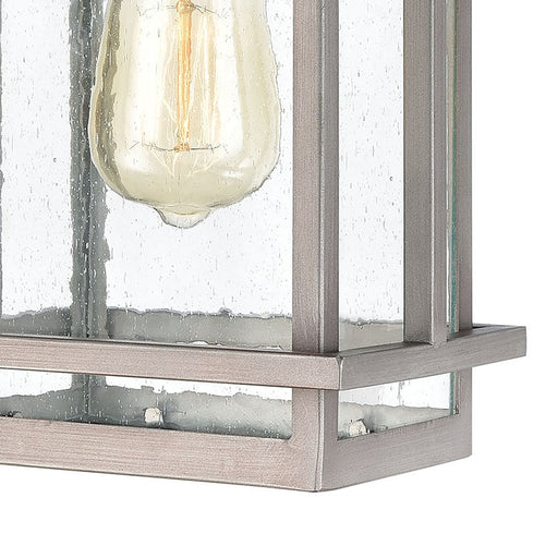 Atlas Lighting Breckenridge 14''H 1Lt Outdoor Sconce, Zinc/Clear