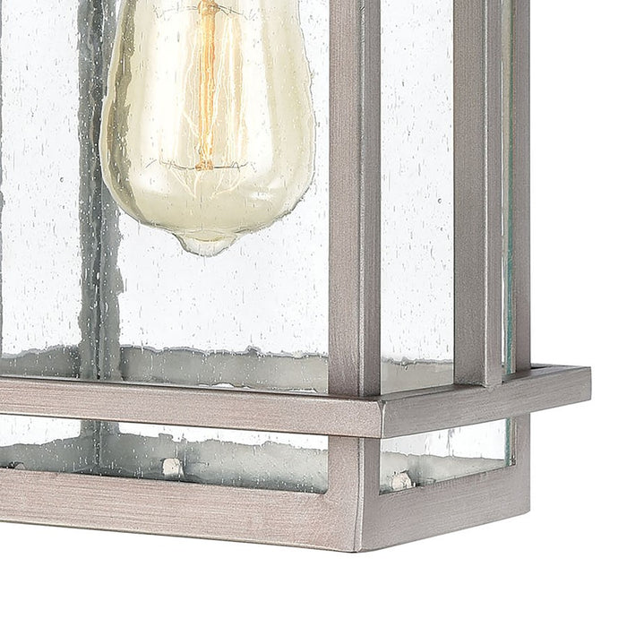 Atlas Lighting Breckenridge 14''H 1Lt Outdoor Sconce, Zinc/Clear