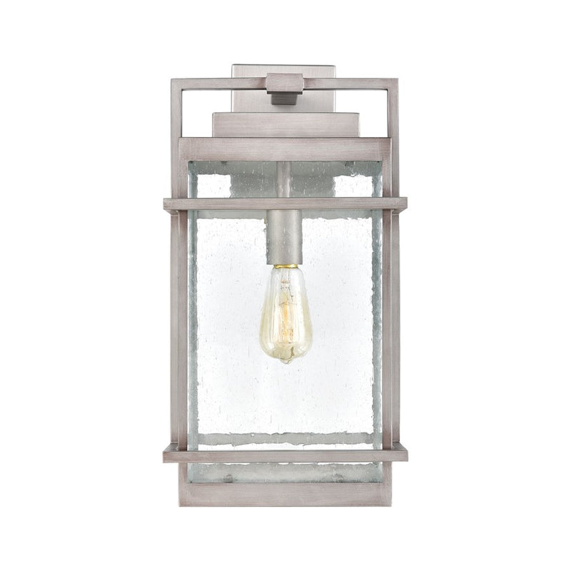 Atlas Lighting Breckenridge 22in 1-Light Outdoor Sconce | Transitional Weathered Zinc and Clear Seeded Glass | Entryway & Covered | Model OL11079-SV
