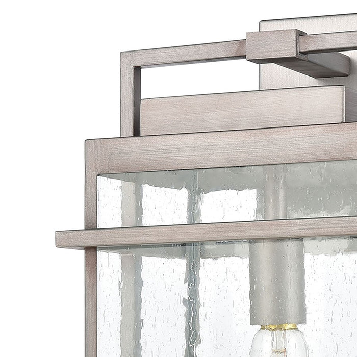 Atlas Lighting Breckenridge 22''H 1Lt Outdoor Sconce, Zinc/Clear