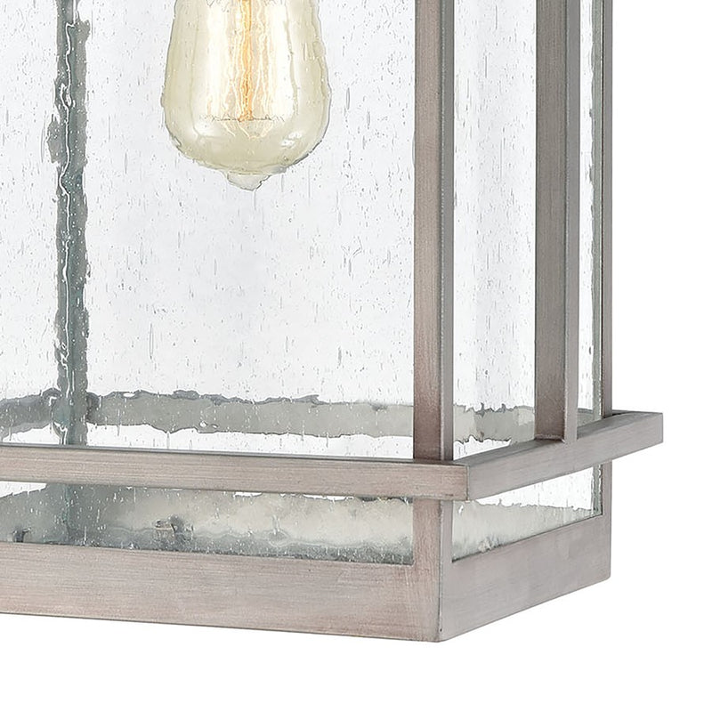Atlas Lighting Breckenridge 22''H 1Lt Outdoor Sconce, Zinc/Clear