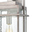 Atlas Lighting Breckenridge 22''H 1Lt Outdoor Sconce, Zinc/Clear
