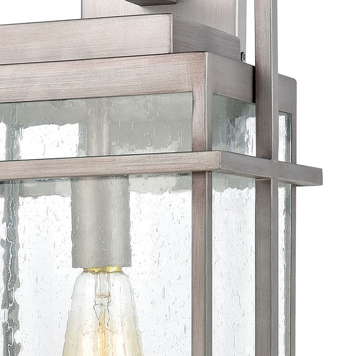 Atlas Lighting Breckenridge 22''H 1Lt Outdoor Sconce, Zinc/Clear