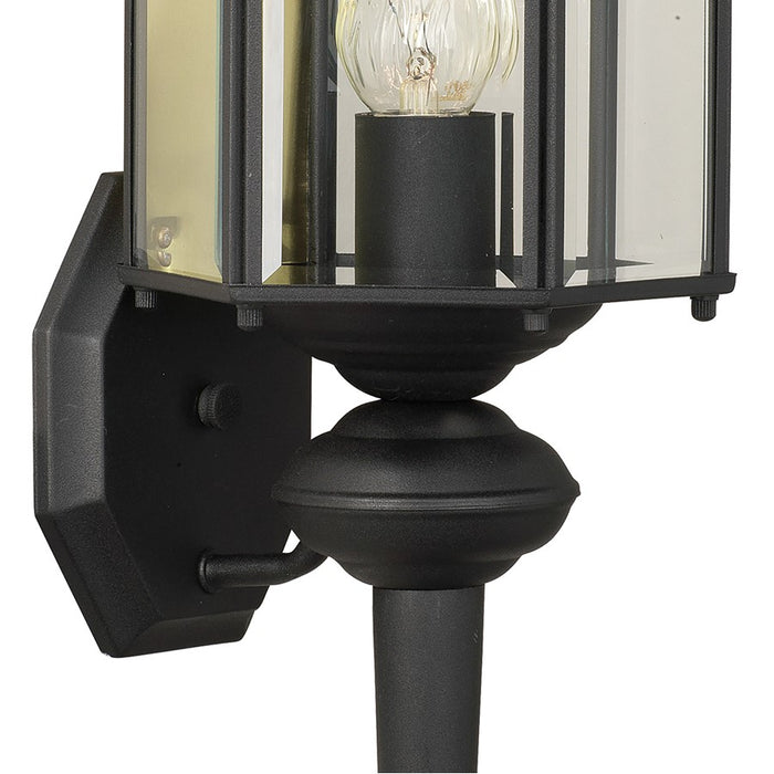 Atlas Lighting Brentwood 25.75''H 1Lt Outdoor Sconce, Black/Clear