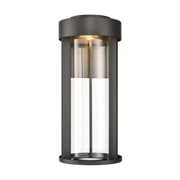 Atlas Lighting Brillis 16'' High 1Lt Outdoor Sconce, Black/Clear