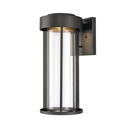 Atlas Lighting Brillis 16'' High 1Lt Outdoor Sconce, Black/Clear