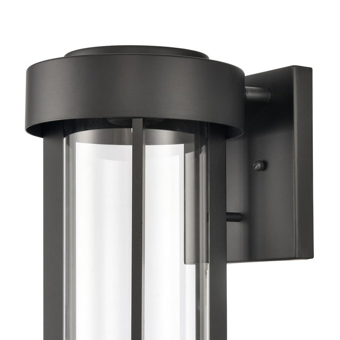 Atlas Lighting Brillis 16'' High 1Lt Outdoor Sconce, Black/Clear