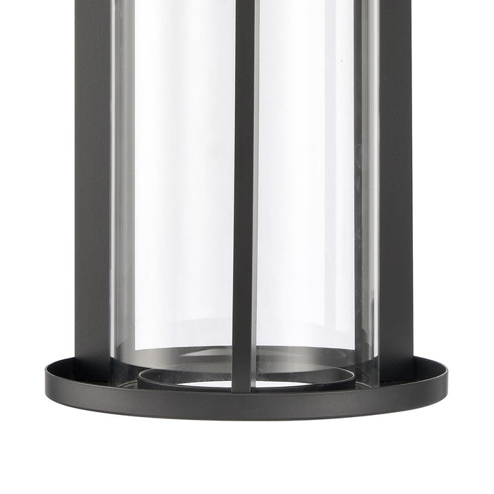 Atlas Lighting Brillis 16'' High 1Lt Outdoor Sconce, Black/Clear