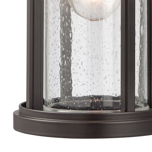 Atlas Lighting Brison 14'' High 1Lt Outdoor Sconce, Bronze/Clear