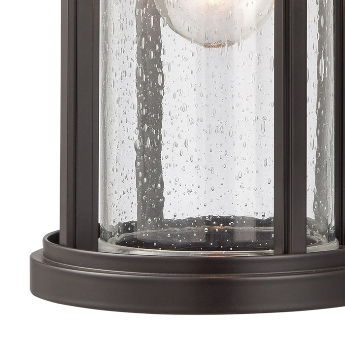 Atlas Lighting Brison 14'' High 1Lt Outdoor Sconce, Bronze/Clear