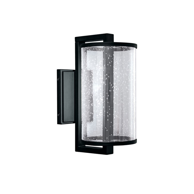 Atlas Lighting Candela 13in Integrated LED Outdoor Sconce | Modern Matte Black and Seeded Glass | Entryway & Covered Patio | Model OL11085-BK