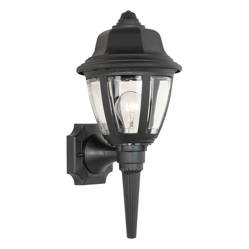 Atlas Lighting Capi 18'' High 1Lt Outdoor Sconce, Black/Clear - OL11086-BK