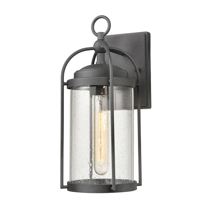 Atlas Lighting Catalonia 13.5'' High 1Lt Outdoor Sconce, Zinc/Clear