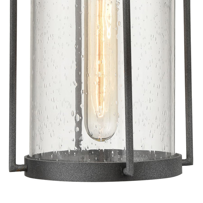 Atlas Lighting Catalonia 13.5'' High 1Lt Outdoor Sconce, Zinc/Clear