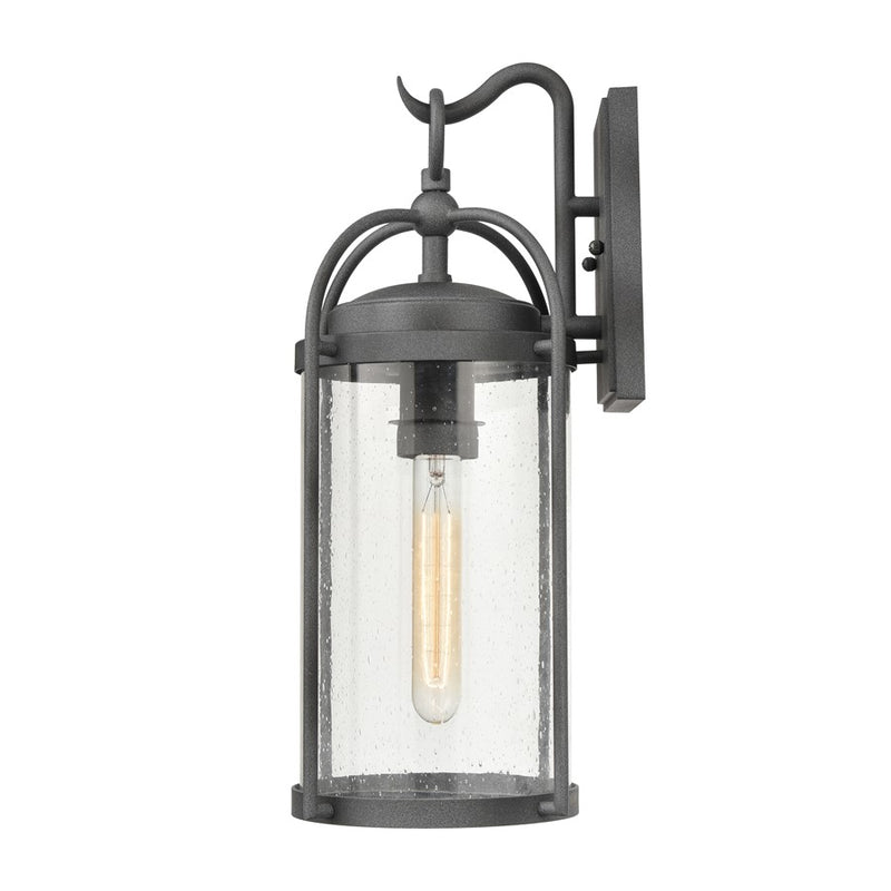 Atlas Lighting Catalonia 17.5'' High 1Lt Outdoor Sconce, Zinc/Clear