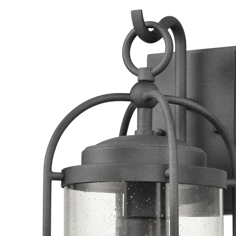 Atlas Lighting Catalonia 17.5'' High 1Lt Outdoor Sconce, Zinc/Clear