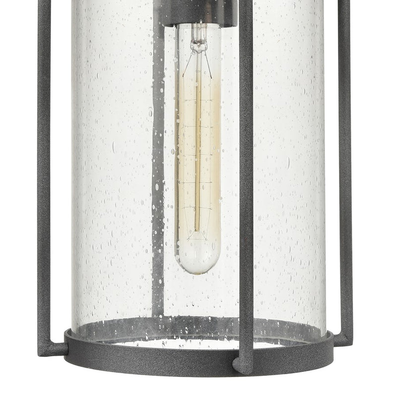 Atlas Lighting Catalonia 17.5'' High 1Lt Outdoor Sconce, Zinc/Clear