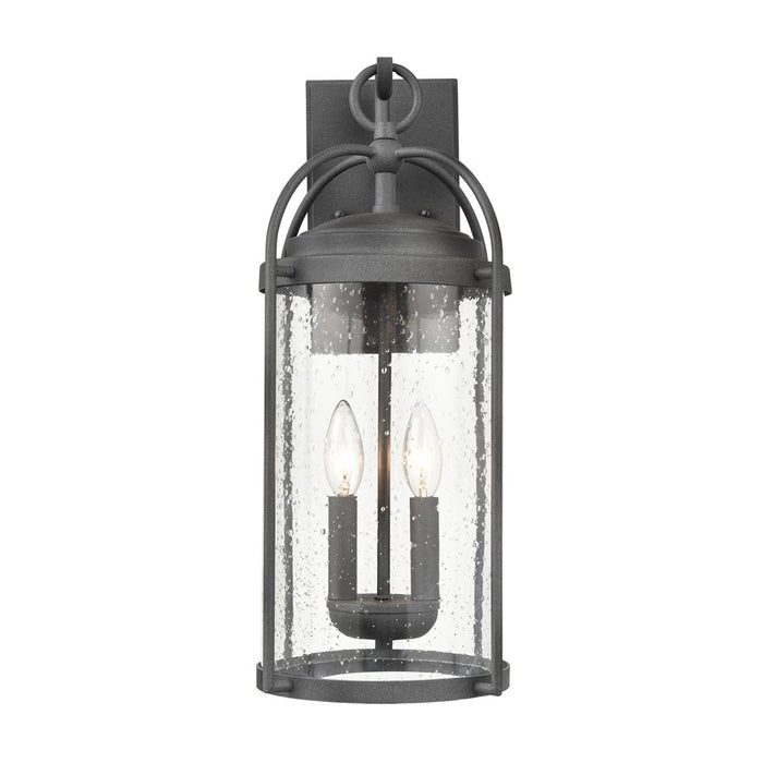 Atlas Lighting Catalonia 19'' High 2Lt Outdoor Sconce, Zinc/Clear