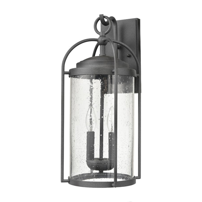 Atlas Lighting Catalonia 19'' High 2Lt Outdoor Sconce, Zinc/Clear