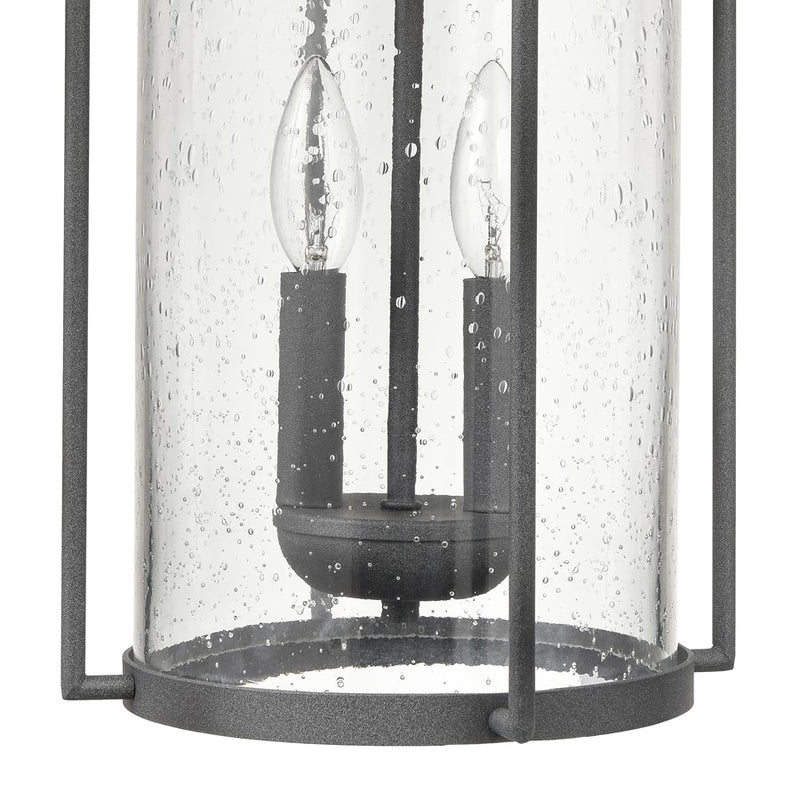 Atlas Lighting Catalonia 19'' High 2Lt Outdoor Sconce, Zinc/Clear