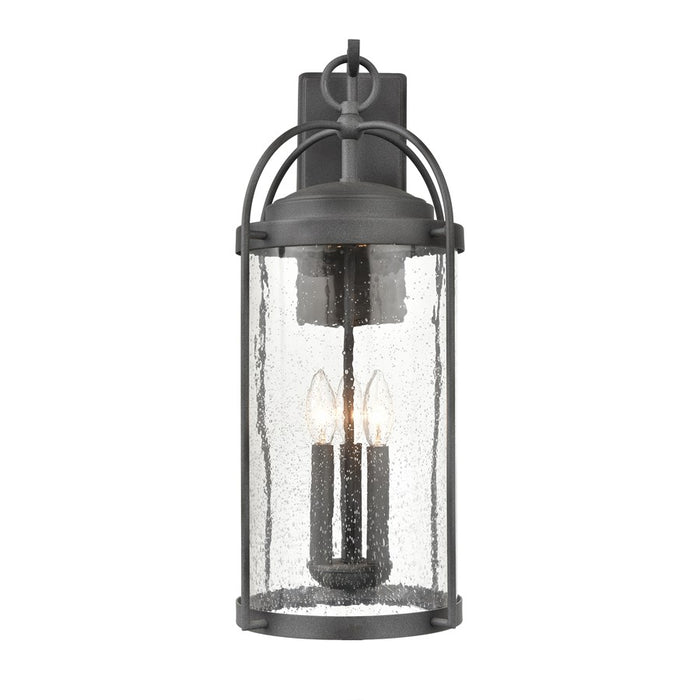 Atlas Lighting Catalonia 24'' High 3Lt Outdoor Sconce, Zinc/Clear - OL11094-GY