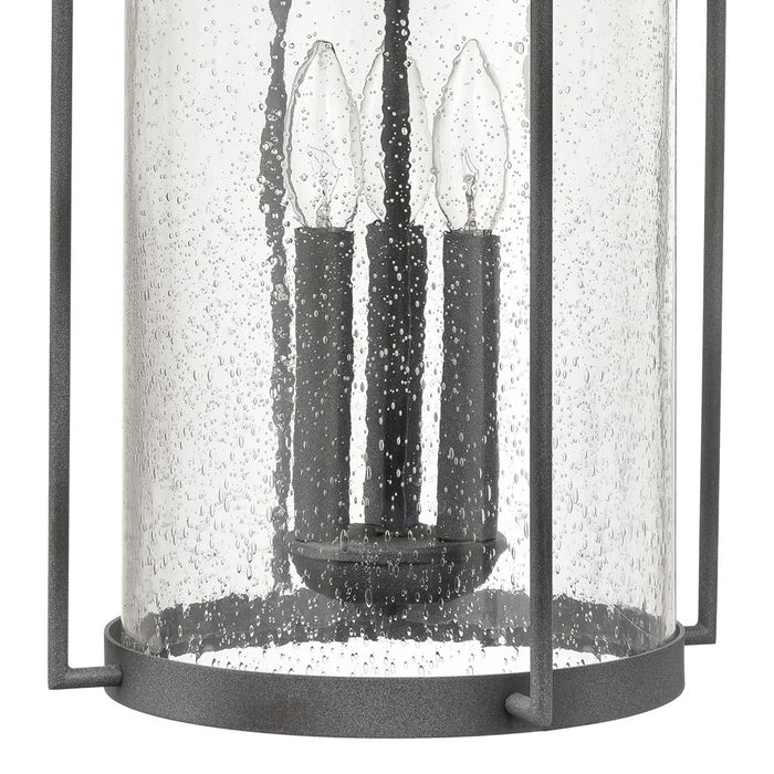 Atlas Lighting Catalonia 24'' High 3Lt Outdoor Sconce, Zinc/Clear