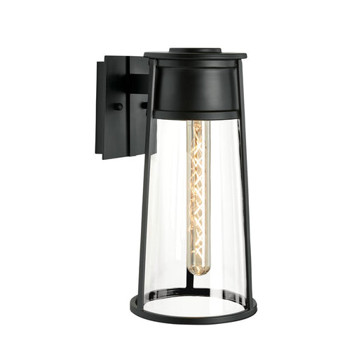 Atlas Lighting Cone 17'' High 1Lt Outdoor Sconce, Matte Black/Clear - OL11098-BK