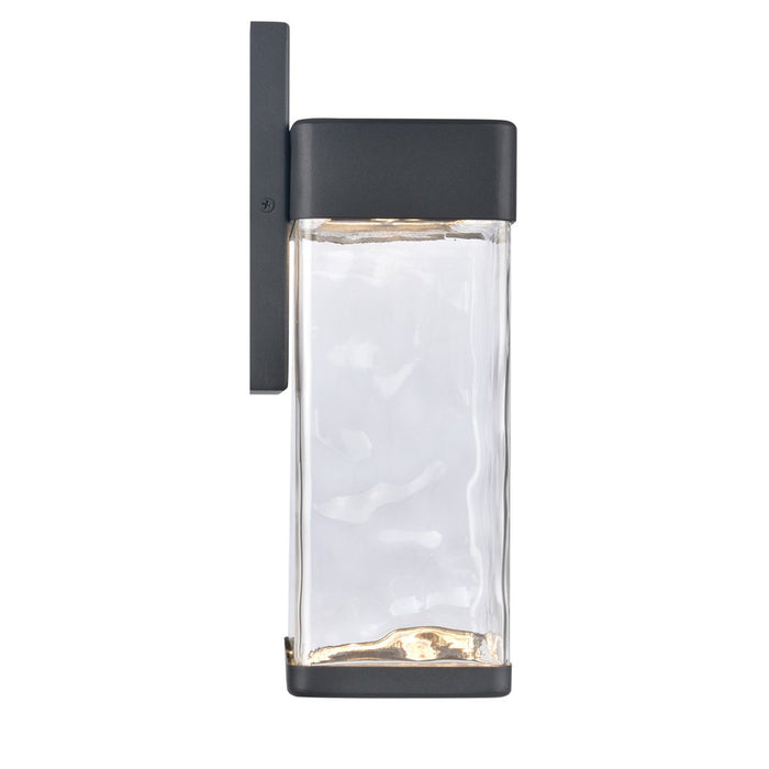 Atlas Lighting Cornice 13.5'' High LED Outdoor Sconce, Black/Clear