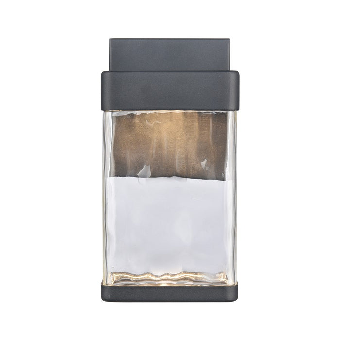 Atlas Lighting Cornice 9.75'' High LED Outdoor Sconce, Black/Clear