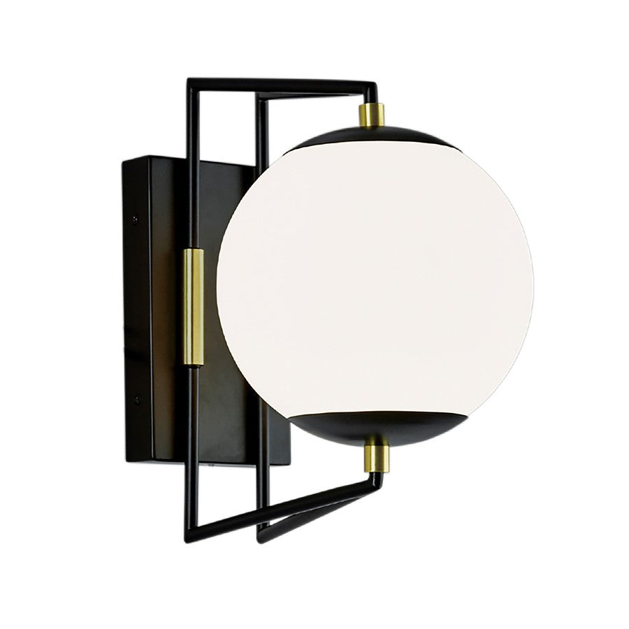 Atlas Lighting Cosmos 12.5''H LED Outdoor Sconce, Black Brass/White