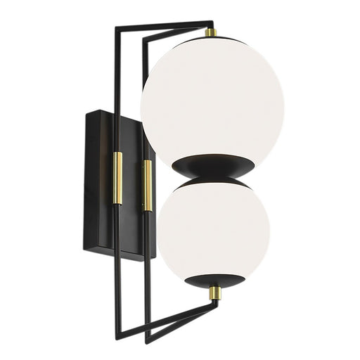 Atlas Lighting Cosmos 18.5''H LED Outdoor Sconce, Black Brass/White - OL11102-BK