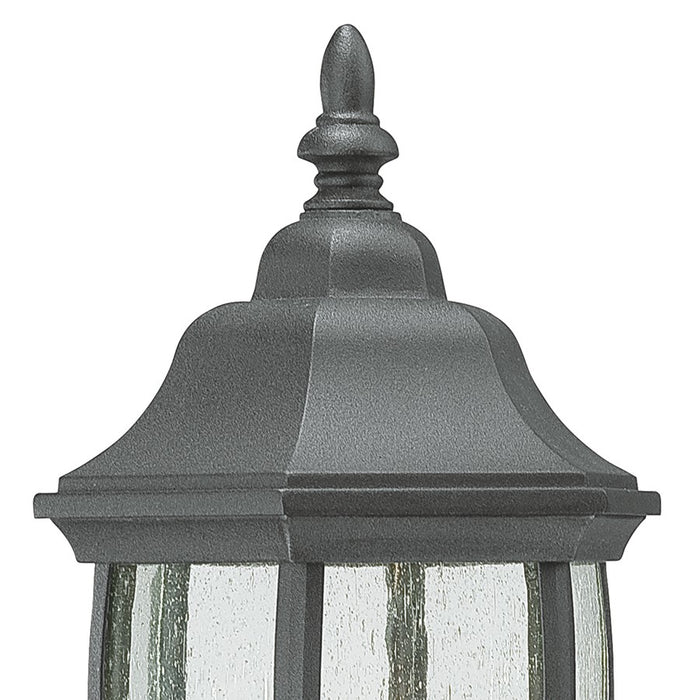Atlas Lighting Covington 14.25''H 1Lt Outdoor Sconce, Black/Clear