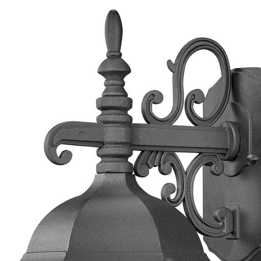 Atlas Lighting Covington 16'' High 1Lt Outdoor Sconce, Black/Clear
