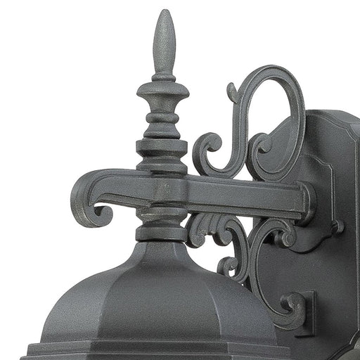 Atlas Lighting Covington 18'' High 1Lt Outdoor Sconce, Black/Clear