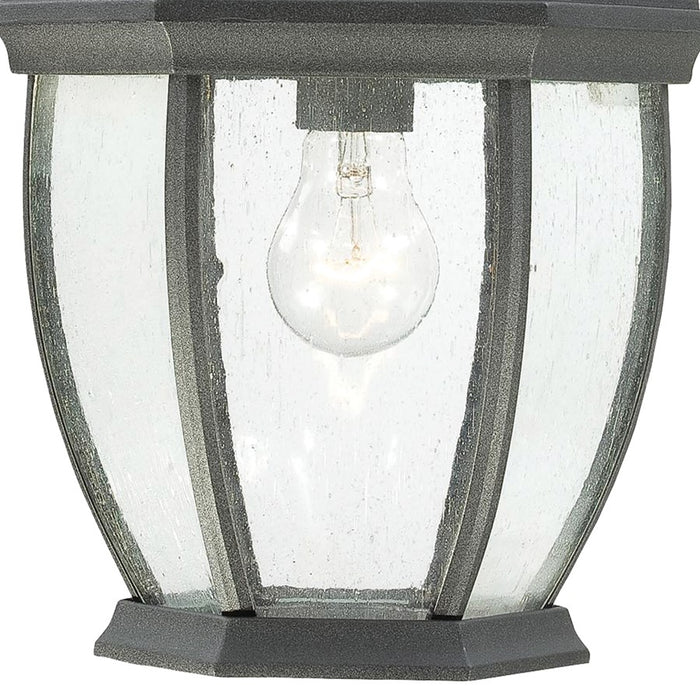 Atlas Lighting Covington 18'' High 1Lt Outdoor Sconce, Black/Clear