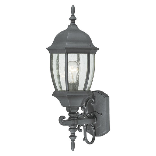 Atlas Lighting Covington 21.5''H 1Lt Outdoor Sconce, Black/Clear - OL11109-BK