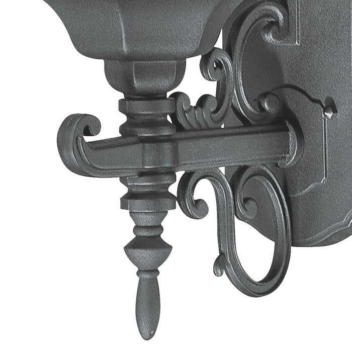 Atlas Lighting Covington 21.5''H 1Lt Outdoor Sconce, Black/Clear