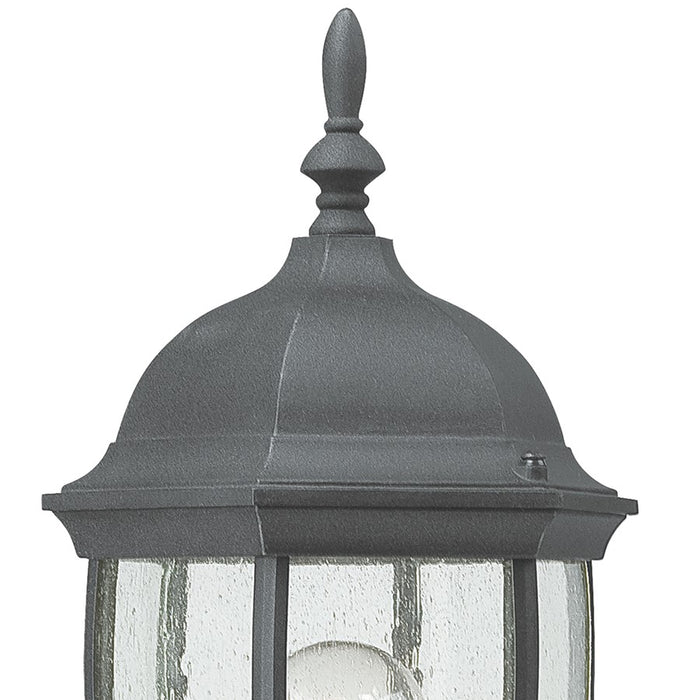 Atlas Lighting Covington 21.5''H 1Lt Outdoor Sconce, Black/Clear