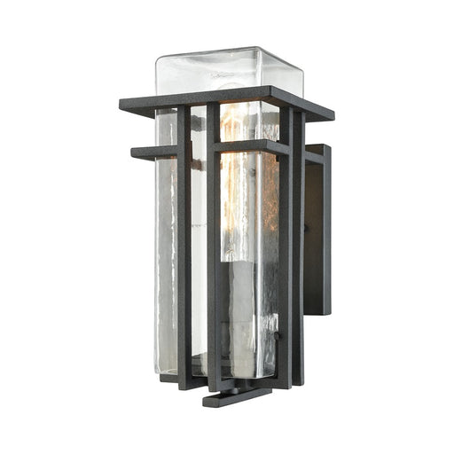 Atlas Lighting Croftwell 12'' High 1Lt Outdoor Sconce, Black/Clear - OL11111-BK1